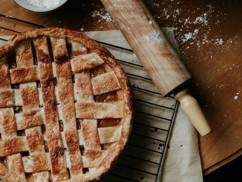 Freshly baked apple pie