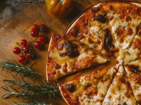 Homemade pizza fresh from the oven